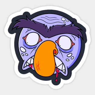 Pissed Off Moon Sticker